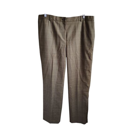 Pendleton Houndstooth Trouser Tan Women's Plus 16 - Picture 2 of 5